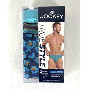Jockey Men's True Style Bikini - 3 Pack Size L